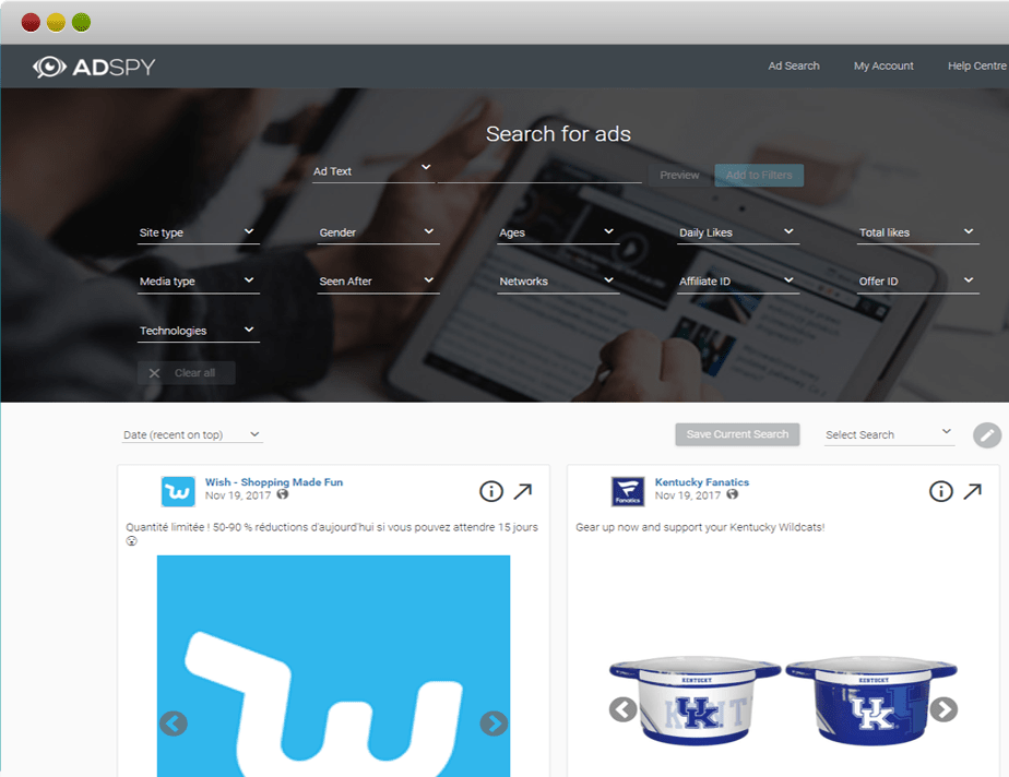 Advanced keyword search
